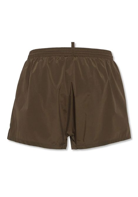 Costume Dsquared2  Swimwear uomo D7B646000307 verde militare logo laterale DSQUARED2 SWIMWEAR | Costumi | D7B646000307